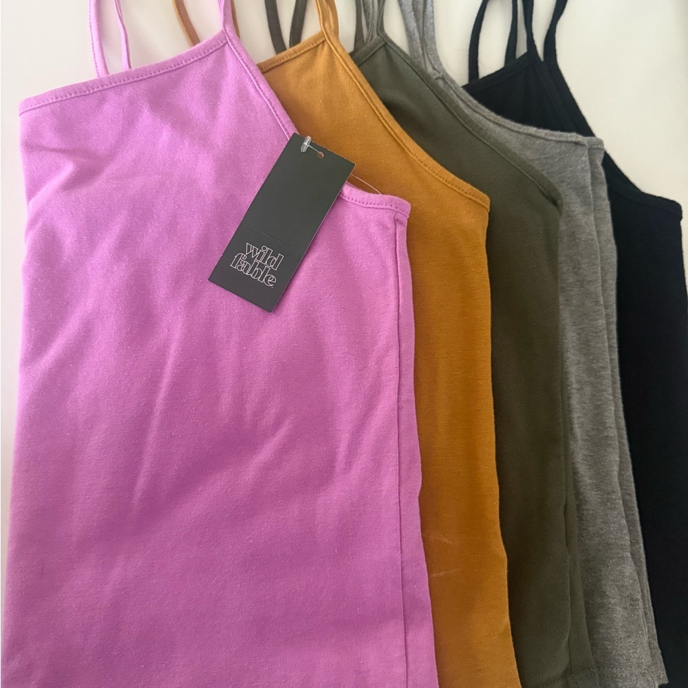 Wild Fable Women's Camisole Top - Pink, Mustard, Olive, Gray, Black